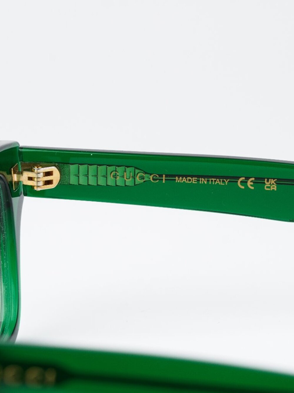 Gucci Men Eyeglasses Transparent Green Square GG0963O 004 NEW AUTHENTIC - Picture 7 of 10